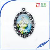 2015 wholesale Maria and Jesus jewelry cabochon for beaded necklace, cameo