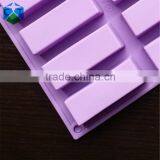 CTBED044 12 Even Rectangle Bulk Soap Making Supplies Decorative Pattern Decoration Heart Craft Art Silicone Soap Craft Molds thumbnail-5