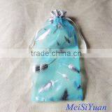 10*15cm Red Christmas Organza Favor Bag With Ribbon Drawstring thumbnail-5