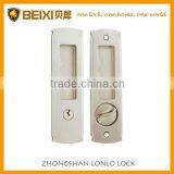 Best seller zinc alloy satin nickel finish entrance slide glass door lock