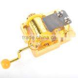 GOLDEN HAND CRANK MUSIC BOX MECHANISM