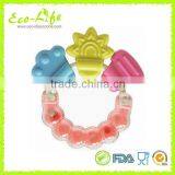 BPA Free Silicone Baby Teether, Infant Training Tooth Massager Bell Toys for Biting thumbnail-2