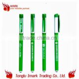 Smooth writing plastic promotional gel ink pen with logo moq 1000pcs