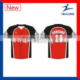Latest Subliamtion Red Color Baseball Jersey Dress Design Clothing