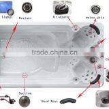 China Manufacturer Rectangular Above Ground Swimming Pool Sexy Massage Spa Pool JY8603 thumbnail-3