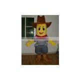 Cow boy and girl mascot costume with best price