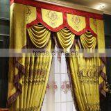 European Luxury Royal Style Soft Chenille Jacquard Tulle Voile Door Window Panel Curtain Drape thumbnail-2