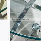 Special Shape Tempered Glass Top Console Table Set With Stainless Steel Base For Home Use thumbnail-3