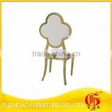 Hot Sale Golden Wedding King Throne Chair With Flower Back thumbnail-3