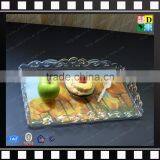 Wholesale custom printed acrylic food serving tray fruit display tray cup holder