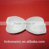 19.5*8.7*3.8cm Star Hotel White Ceramic Dinner Plate Apple Shape Dish thumbnail-2