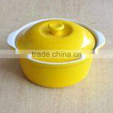 2-tone Solid Color Stoneware Soup Bowl With Glass Lid thumbnail-6