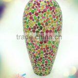 Personalized Lamp Shape Multi-colored Mosaic Unique Handmade Cheap Wholesale Glass Vase thumbnail-5
