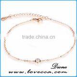 Trending Simple Rose Gold 316L Surgicial Stainless Steel Chain Anklet thumbnail-2