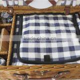 China Customized Cheap 2 Person Type Insulation Wicker Willow Picnic Basket With Cheeseboard Cooler Bag thumbnail-3
