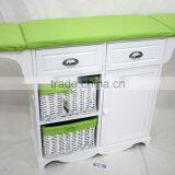 Furniture Woven Basket Cabinet With Ironing Board thumbnail-3