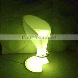 Hot Sale! Commerical Nightclub Beautiful Lighting Classic Plastic LED Bar Stool With 16 Colors Change