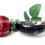 JingYaGe Black/Red/Yellow/Crystal Portable Glass Ashtray With Custom Logo thumbnail-1