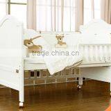 Antique Pure White Solid Wood Teenage Bed, Solid Wood Convertible Kids Bed With Toddlers BF11-08053a thumbnail-4