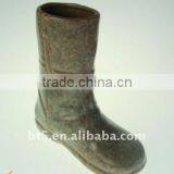 9" Shoe Shape Ceramic Flower Vase thumbnail-1