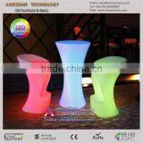 Narrow Waist Shape Round Color Changing Drinking Cocktail Party Table thumbnail-3