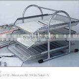 Desktop 3 Floors Metal Mesh Document Tray Office Paper Tray thumbnail-1