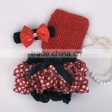 Hot Sell Adorable Baby Diaper and Crochet Tube Top3 Sets , Satin Baby Bloomers, Baby Ruffle Bloomers thumbnail-4