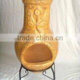 Clay Chimney With Metal Stand, Fire Shelf and Lid thumbnail-1