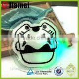 Eco-Friendly Plastic Tpu Clothing Glow in Dark Label Cheap LED Flashing Badges thumbnail-4
