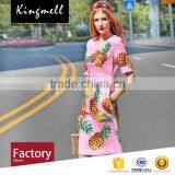 2017 Custom Digital Printed Pineapple Pink 100% Cotton Fabric thumbnail-1