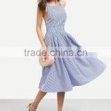 New Fashion Casual Women Dresses Stripe Design Elegant Dresses Women Summer thumbnail-1