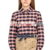 New Design Spring Middle Classic School Uniform Plaid Shirt thumbnail-3