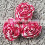 Cute Handmade Satin Ribbon Flower Polka Dots Flowers thumbnail-1