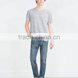 Men Striped Longline t Shirt Wholesale China thumbnail-3