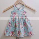 Newest Baby Frock Design Pictures Floral Patterns Dress Girls Cotton Backless Party Dresses Wear thumbnail-1