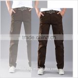 Wholesale Men Leisure High Quality Trousers with Side Pocket Workwear style Cargo Pants