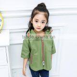 Zm40657b Spring Children Batwing Sleeve Clothes China Cotton Wind Coat Jacket thumbnail-2