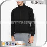 Mens Woven/Knitted Training Jacket Full Zip Tracksuit Plain Black Jacket thumbnail-4
