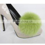 Myfur Wholesale High-heeled Shoes Decoration Detachable Fox Fur Pom Pom Accessory thumbnail-4