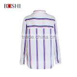 Fashionable Ladies Strip Viscose Casual Formal Blouse And Pants thumbnail-2