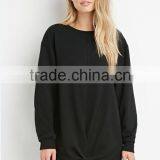 Latest Oversized Knotted Hem Crewneck Sweatshirt Women Sweatshirt Dresses thumbnail-2