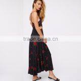 NEW Adjustable Spsghetti Straps, Women Sexy Maxi Mixed Print Dress thumbnail-5