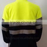 Men's Top Two-color High Visibility Polar Jacket Safety Sweatshirt With Reflective Tapes thumbnail-2