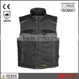Oxford Blue Quilted Padded Bodywarmer Mens Safety Waistcoat With Waterproof thumbnail-2