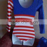 GIRLS DANCE GYMNASTICS PATRIOTIC LEOTARD SIZE 7/8 PLUS SHORT PANTS thumbnail-2