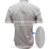 Chambray Front Contrast Short Sleeves Men Fit Casual Shirts for Summer thumbnail-2