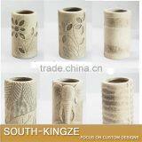 Multiple Design Wood Cylinder Candle Holder thumbnail-1