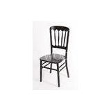 Dark Brown Mahogany Wooden Chateau Chair , Glossy Armless UV Protection Chair