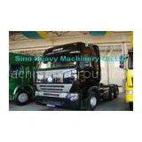 420HP HOWO A7 Prime Mover Truck Trailer , Diesel 6x4 Transport Trucks , Wild Black