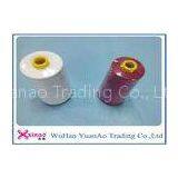 White / Red 100% Polyester Sewing Thread / Spun Yarns on Paper Cone , Plastic Cone or Hanks